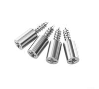 Lot de 20 vis autotaraudeuses pour meubles en bois composite avec manchons en caoutchouc et couvercles anti-poussière 25,5 x 7,5 mm en acier laminé à froid