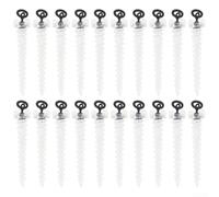 Lot de 20 vis d'appât pour pêche à la carpe, connecteur flotteur pivotant, 15 mm 27 mm (L)