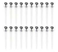 Lot de 20 vis d'appât pour une installation facile dans la pêche à la carpe, transparentes, 15 mm et 27 mm (L)