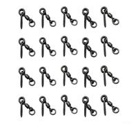Lot de 20 vis de pêche à la carpe avec anneau pivotant pour une fixation sécurisée de la ligne, conçues pour percer et tenir avec une stabilité et un confort améliorés (petit)