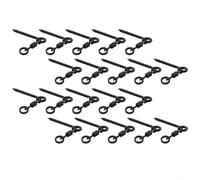 Lot de 20 vis de pêche à la carpe avec anneau pivotant pour une fixation sécurisée de la ligne, conçues pour percer et tenir avec une stabilité et un confort améliorés (taille M)