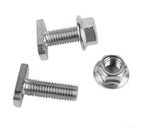 Lot de 20 vis en T à tête de marteau en acier inoxydable 304 avec écrous M8 pour rail de montage solaire photovoltaïque type 28/15, norme DIN 6923, lot de 20 (M8 x 20)