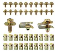 Lot de 20 vis galvanisées fabriquées pour pare-chocs de capot pour fixation antidérapante - Montage direct - Matériel de panneau de carrosserie automobile pour divers outils (pas de clé nécessaire)
