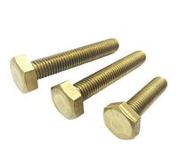 Lot de 20 vis M4 à tête hexagonale Laiton Entièrement filetées, M4 x 20mm, cuivré, 20