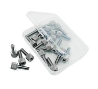 Lot de 20 vis moletées torsadées à la main pour matériel de montage en rack - Installation sans outil, acier au carbone chromé, compatibles avec ECHOGEAR, Startech, NavePoint, Sysracks (#12-24x5/8)