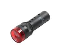 Lot de 20 voyants lumineux AD16-16SM 16 mm 12 V 24 V 36 V 220 V, clignotant, rouge, avertisseur sonore, alarme, indicateur industriel en plastique, vert et jaune(220V-Red)