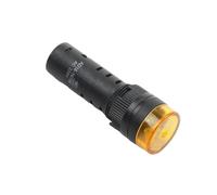 Lot de 20 voyants lumineux AD16-16SM 16 mm 12 V 24 V 36 V 220 V, clignotant, rouge, avertisseur sonore, alarme, indicateur industriel en plastique, vert et jaune(220V-Yellow)