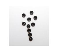 Lot de 20 x Dolly Buttons 2 Trous 6mm - Noir
