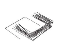 Lot de 200 Agrafes de fixation Métal pour toile de paillage ou geotextile avec pointes biseautées 20cmX20cmX20cm