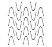 Lot de 200 agrafes robustes en U for grillage métallique, 3,8 cm, fixations for clôtures, filets à poules, jardin, ferme, extérieur, acier