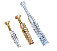 Lot de 200 ancrages muraux avec kit de vis, fixations autotaraudeuses en métal pour fixation à la maison