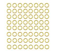 Lot de 200 anneaux fendus en acier inoxydable plaqué or pour fermoir, fabrication de bijoux, colliers, bracelets, boucles d'oreilles, porte-clés, loisirs créatifs (13299-or, 6 mm)