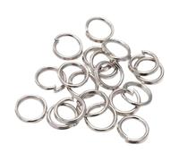 Lot de 200 anneaux ouverts en métal multicolores, connecteurs à anneaux fendus, tailles de 3 à 12 mm, for la fabrication de bijoux DIY(Light white,12mm)