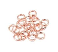 Lot de 200 anneaux ouverts en métal multicolores, connecteurs à anneaux fendus, tailles de 3 à 12 mm, for la fabrication de bijoux DIY(Rose gold,4mm)