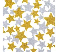 Lot de 200 autocollants en caoutchouc mousse à paillettes - Étoiles scintillantes - Autocollants en forme d'étoile - À coller - Pour bricolage, Noël, artisanat, fête, mariage, anniversaire