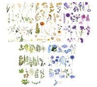 Lot de 200 autocollants floraux vintage transparents pour scrapbooking, loisirs créatifs, cartes