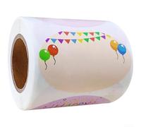 Lot de 200 autocollants « Happy Birthday » avec étiquettes « To and From » pour emballer des cadeaux de fête et la décoration d'événement (C)