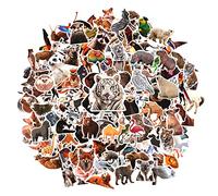 Lot de 200 autocollants réalistes d'animaux de la jungle, imperméables et colorés pour bouteille d'eau, scrapbooking, fournitures de fête