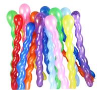 Lot de 200 ballons de fête, ballons en latex en spirale de 39,4 pouces de long, ensemble de ballons épais pour mariages, fêtes d'anniversaire, fêtes et festivals, ballons longs en latex, ensemble de b