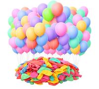 Lot de 200 ballons en latex de couleurs mélangées pour fêtes, mariages et événements - Décoration remplie d'air de qualité supérieure (30,5 cm, assortis) (couleur mélangée)