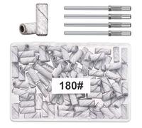 Lot de 200 bandes abrasives à grain fin 180 pour perceuse à ongles en acrylique, bandes de ponçage grain 180 compatibles avec les limes de 1,9 cm, bande de ponçage à grain fin, idéale pour le