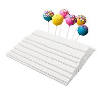 Lot de 200 bâtonnets à cake pops blancs, 150 x 4 mm, Bâtonnets de Sucettes de Qualité Alimentaire, pour Faire des Sucettes, Cupcake, Bonbons, Chocolat