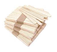 Lot de 200 bâtonnets de glace pour travaux manuels, bâtons de cire 11,4 cm, abaisse-langue lisses, sans éclats en bois naturel