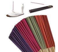 Lot de 200 bâtonnets d'encens de qualité supérieure - 100 % naturels et sans produits chimiques - Avec lavande, fleurs de cerisier, roses et sauge - Pour la méditation, le nettoyage de la pièce et la