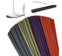 Lot de 200 bâtonnets d'encens de qualité supérieure - 100 % naturels et sans produits chimiques - Avec lavande, sang de dragon, océan et sauge - Pour la méditation, le nettoyage de la pièce et la