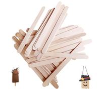Lot de 200 bâtonnets en bois pour abaisse-langue en crème glacée, sucettes, cire, loisirs créatifs (15 x 1,8 cm)