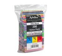 Lot de 200 bâtons de colle chaude de couleur variée pour pistolet à colle - Mini bâtons de colle thermofusible pour bricolage, artisanat, réparation, collage en vrac, or, noir, jaune, rose, rouge,