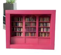 Lot de 200 bibliothèques Anxiet-y Shake Away Your Anxiet, 15 x 12 x 3,5 cm, étagère miniature Anxiet-y, étagère d'affichage de livres, étagère colorée en bois - Bibliothèque secouée en bois -