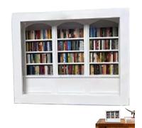 Lot de 200 bibliothèques Anxiet-y Shake Away Your Anxiet, 15 x 12 x 3,5 cm, étagère miniature Anxiet-y, étagère d'affichage de livres, étagère colorée en bois - Bibliothèque secouée en bois -