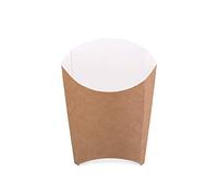 Lot de 200 boîtes à frites en carton kraft, taille M, porte-frites, contenants alimentaires jetables, respectueux de l'environnement et recyclables (200, M)