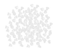 Lot de 200 bouchons de boucles d'oreilles discrets en caoutchouc, dos confortable, prise en main sûre | Trouver des bijoux pour hameçons, poteaux, bricolage, pièces de rechange, translucides.