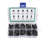 Lot de 200 boutons poussoirs tactiles à 4 broches dont 10 types de contact différents pour utilisation électronique