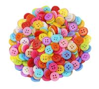 Lot de 200 boutons ronds colorés pour crochet, tricot, décoration