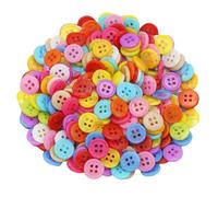 Lot de 200 boutons ronds colorés pour décoration au crochet