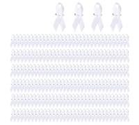 Lot de 200 broches en ruban de satin, nœuds rouges avec épingles de sécurité dorées - Épingles de sensibilisation au VIH et au SIDA - Journée mondiale du sida, collecte de fonds et promotions de fonds