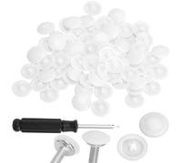 Lot de 200 cache-vis blancs de 12 mm pour vis, trous de perçage, capuchons à vis blancs avec tournevis de 4 mm pour meubles, étagères, portes, espaces de vie