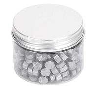 Lot de 200 cachets de cire pour cacheter octogone Pearlescent pour embouteillage, enveloppes, documents, invitations de mariage (argent)