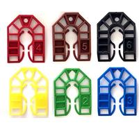 Lot de 200 cales en plastique en forme de U 55 x 43 mm - 35 de chaque : 1 mm / 2 mm / 3 mm / 4 mm / 5 mm et 25 de 6 mm