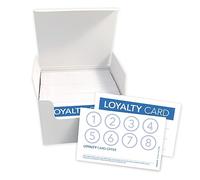 Lot de 200 cartes de fidélité dans une boîte pratique de style distributeur - Idéal pour votre café, clinique, salon, salle de sport ou magasin de détail, ces cartes de fidélité sont l'outil parfait