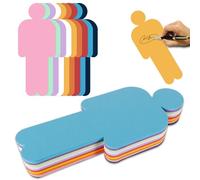 Lot de 200 cartes de modération, 110 g/m², cartes de métaplan humaines, fournitures pour enseignants, pour la présentation et la présentation, cartes pour la modération, 10 couleurs, 20 x 8 cm