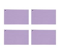 Lot de 200 cartes d'étude colorées 7,6 x 12,7 cm lignées avec anneaux en métal pour prise de notes et journal, anneaux multi-usages