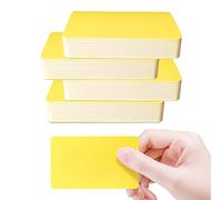Lot de 200 cartes vierges en papier kraft, 6 couleurs, cartes de mots, cartes de message, cartes de visite, cartes d'apprentissage, cartes mémoire, jaunes