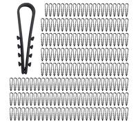 Lot de 200 chevilles à boucle, 5 à 10 mm, avec boucle enfichable, câble rond en forme de FestU, collier de serrage de cheville, anneau de serrage pour câbles pour différents scénarios (noir)