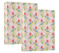 Lot de 200 classeurs à 3 anneaux de 2,5 cm et demi avec poches pour l'école