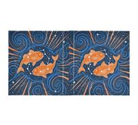 Lot de 200 classeurs à trois anneaux avec poches intérieures pour dessin Poissons Orange 3,8 cm