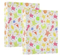 Lot de 200 classeurs à trois anneaux de 2,5 cm et demi avec couverture de poche pour étudiants